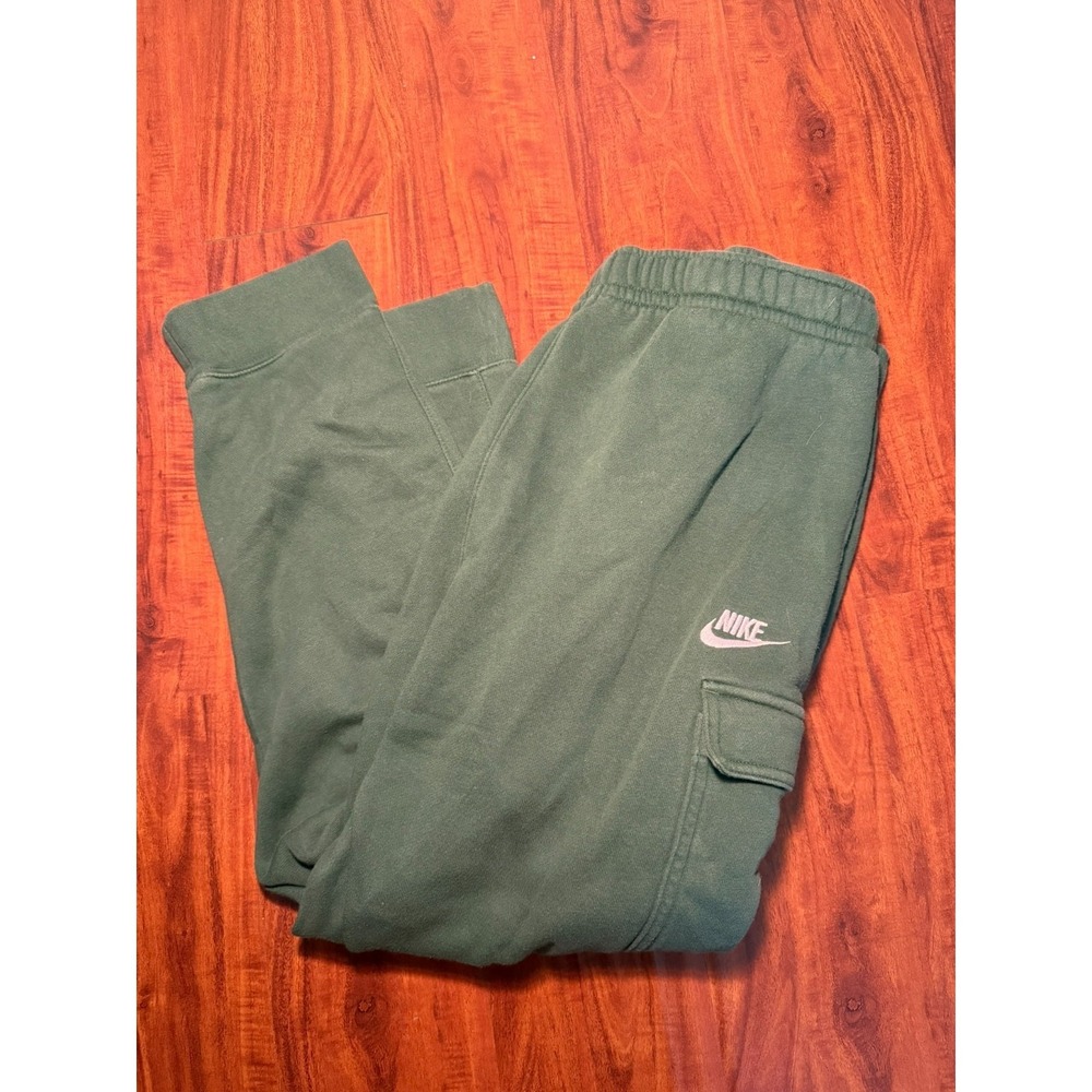 Nike Men's Sportswear Club Fleece Pants Taper Leg Cargo Green CD3129-341O SZ L
